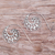 Sterling silver half-hoop earrings, 'Smoke Tendrils' - Sterling Silver Spiral Half-Hoop Earrings from Indonesia (image 2c) thumbail