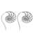 Sterling silver drop earrings, 'Spiral Nautilus' - Sterling Silver Spiral Shaped Drop Earrings from Indonesia thumbail