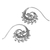 Sterling silver drop earrings, 'Dancing Fronds' - Hand Made Sterling Silver Drop Earrings from Indonesia (image 2b) thumbail