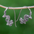 Sterling silver drop earrings, 'Reposing Monkey' - Sterling Silver Monkey Drop Earrings from Indonesia (image 2) thumbail