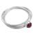 Garnet solitaire ring, 'Magical Force' - Bali Hand Crafted Sterling Silver and Garnet Solitaire Ring (image 2d) thumbail