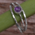 Amethyst solitaire ring, 'Magical Essence in Purple' - Amethyst and Sterling Silver Solitaire Ring from Indonesia thumbail