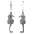 Sterling silver dangle earrings, 'Sea Horse Couple' - Sterling Silver Dangle Earrings Sea Horse Indonesia