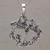 Peridot pendant necklace, 'Dancing Dragonfly' - Peridot and 925 Silver Dragonfly Pendant Necklace from Bali