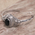 Onyx locket cuff bracelet, 'Deep Gaze' - Onyx and Sterling Silver Cuff Locket Bracelet Indonesia (image 2b) thumbail