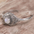 Rainbow moonstone locket cuff bracelet, 'Moon Door' - Rainbow Moonstone Sterling Silver Cuff Bracelet Indonesia (image 2b) thumbail