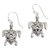 Sterling silver dangle earrings, 'Radiant Turtles' - Sterling Silver Turtle Earrings with Enticing Shell Design thumbail