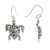 Sterling silver dangle earrings, 'Radiant Turtles' - Sterling Silver Turtle Earrings with Enticing Shell Design