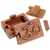 Wood puzzle box, 'Om Protector' - Hand Carved Wood Puzzle Box Om Symbol from Indonesia (image 2e) thumbail