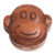 Wood puzzle box, 'Happy Monkey' - Hand Made Wood Puzzle Box Monkey Face from Indonesia