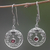 Garnet dangle earrings, 'Cage of the Sun' - Garnet Dangle Earrings Hand Crafted in Indonesia