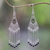 Onyx waterfall earrings, 'Bali Raindrops' - Sterling Silver Onyx Dangle Earrings Handmade in Indonesia