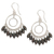 Cultured pearl chandelier earrings, 'Halo Eclipse' - Handmade Cultured Pearl Sterling Silver Chandelier Earrings