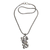 Halskette mit Anhänger aus Sterlingsilber - Handgefertigte indonesische Halskette mit Drachenanhänger aus Sterlingsilber