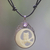 Amethyst and bone pendant necklace, 'Nighttime Owl' - Bone Sterling Silver Amethyst Pendant Necklace Indonesia (image 2) thumbail