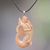 Bone pendant necklace, 'Mermaid and Dolphin' - Hand Made Bone Pendant Necklace Mermaid Dolphin Indonesia thumbail