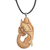 Bone pendant necklace, 'Mermaid and Dolphin' - Hand Made Bone Pendant Necklace Mermaid Dolphin Indonesia