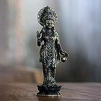 Bronze statuette, 'Elegant Parwati' - Bronze Sculpture of Hindu Goddess Parwati from Indonesia