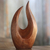 Wood sculpture, 'Fire Flames' - Hand Carved Natural Suar Wood Fire Flames Sculpture thumbail