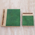 Natural fiber notebooks, 'Autumn Spirit in Green' (pair) - Handcrafted Pair of Rice Paper Notebooks from Indonesia (image 2e) thumbail