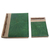 Natural fiber notebooks, 'Autumn Spirit in Green' (pair) - Handcrafted Pair of Rice Paper Notebooks from Indonesia (image 2g) thumbail