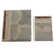 Natural fiber notebooks, 'Autumn Spirit in Grey' (pair) - Handcrafted Pair of Rice Paper Notebooks from Indonesia (image 2e) thumbail