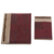 Natural fiber notebooks, 'Autumn Spirit in Red' (pair) - Handcrafted Pair of Rice Paper Notebooks from Indonesia (image 2d) thumbail