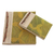 Natural fiber notebooks, 'Autumn Spirit in Olive' (pair) - Handcrafted Pair of Rice Paper Notebooks from Indonesia thumbail