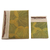 Natural fiber notebooks, 'Autumn Spirit in Olive' (pair) - Handcrafted Pair of Rice Paper Notebooks from Indonesia (image 2f) thumbail