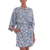 Rayon robe, 'Windy Beach in Cadet Blue' - 100% Rayon Ivory and Cadet Blue Robe from Bali (image 2a) thumbail
