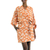 Rayon robe, 'Windy Beach in Orange' - Balinese Rayon Print Robe in Ivory and Orange