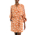 Rayon robe, 'Windy Beach in Orange' - Balinese Rayon Print Robe in Ivory and Orange (image 2f) thumbail