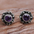 Amethyst stud earrings, 'Little Happiness in Purple' - Hand Made Amethyst Sterling Silver Stud Earrings Indonesia (image 2) thumbail