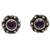 Amethyst stud earrings, 'Little Happiness in Purple' - Hand Made Amethyst Sterling Silver Stud Earrings Indonesia thumbail