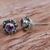 Amethyst stud earrings, 'Little Happiness in Purple' - Hand Made Amethyst Sterling Silver Stud Earrings Indonesia (image 2b) thumbail