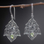 Peridot dangle earrings, 'Green Roses' - Sterling Silver and Peridot Dangle Earrings from Indonesia thumbail