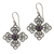 Amethyst dangle earrings, 'Purple Jepun' - Sterling Silver Amethyst Floral Dangle Earrings Indonesia (image 2a) thumbail