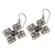 Amethyst dangle earrings, 'Purple Jepun' - Sterling Silver Amethyst Floral Dangle Earrings Indonesia (image 2b) thumbail