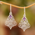 Amethyst dangle earrings, 'Purple Fleur-de-Lis' - Sterling Silver Amethyst Dangle Earrings from Indonesia