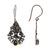 Peridot dangle earrings, 'Pear Blossoms' - Hand Made Sterling Silver Peridot Dangle Earrings Indonesia