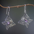Amethyst dangle earrings, 'Butterfly Effect' - Butterfly Amethyst Sterling Silver Dangle Earrings Indonesia
