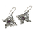 Amethyst dangle earrings, 'Butterfly Effect' - Butterfly Amethyst Sterling Silver Dangle Earrings Indonesia (image 2b) thumbail