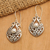 Cultured pearl dangle earrings, 'Sea of the Skies' - Sterling Silver Cultured Pearl Dangle Earrings Indonesia (image 2b) thumbail