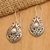 Cultured pearl dangle earrings, 'Sea of the Skies' - Sterling Silver Cultured Pearl Dangle Earrings Indonesia (image 2b) thumbail