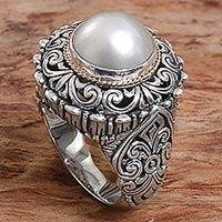 Cultured pearl cocktail ring, Romantic Moonlight