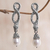 Aretes colgantes de perlas cultivadas - Aretes de serpiente de plata esterlina y perlas cultivadas de agua dulce