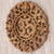 Wood relief panel, 'Flower Om' - Hand Made Wood Wall Relief Panel of Floral Om from Indonesia (image 2b) thumbail