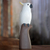Wood sculpture, 'Single-Crested Cockatoo' - Hand Made Wood Sculpture of a Cockatoo from Indonesia (image 2) thumbail