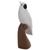 Wood sculpture, 'Single-Crested Cockatoo' - Hand Made Wood Sculpture of a Cockatoo from Indonesia (image 2c) thumbail