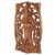 Wood relief panel, 'Ganesha Standing' - Suar Wood Hand Carved Relief Wall Panel of Ganesha